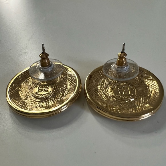 Givenchy vintage logo rare pierced earrings - Picture 8 of 11